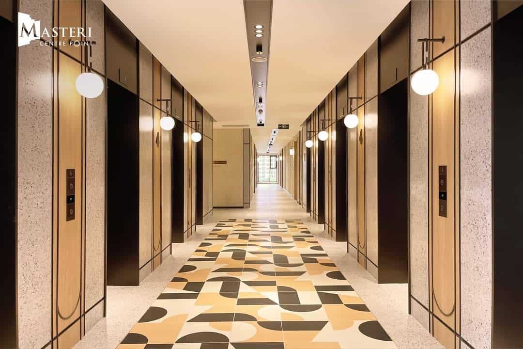 Masteri Centre Point sanh thang may san trong Sảnh thang máy sang trọng của Masteri Centre Point